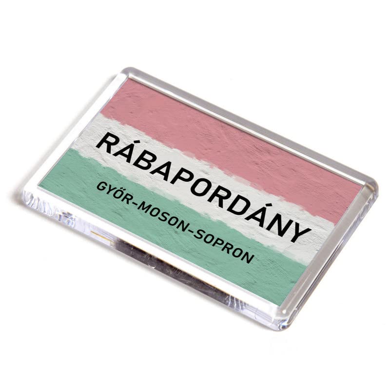 FRIDGE MAGNET - Rabapordany - Gyor-Moson-Sopron - Hungary Flag