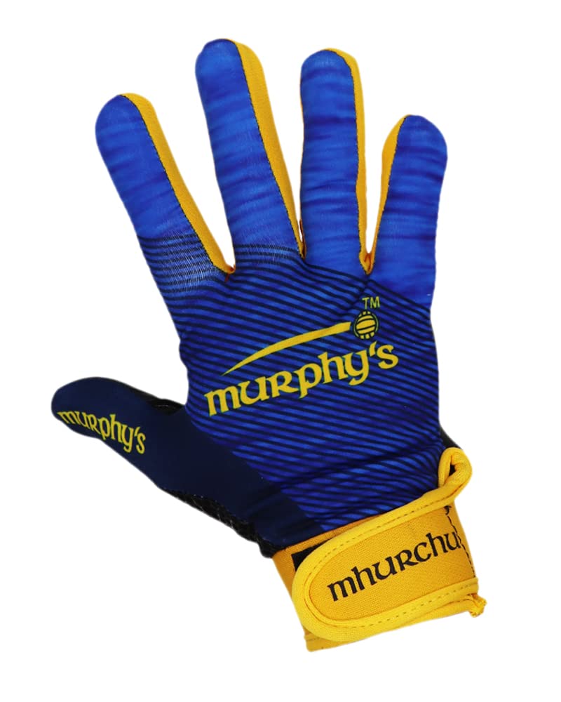Murphy's Gaelic Gloves - Junior - Extra Grip - Comfortable - Durable Sizes (4 / Under 8, Navy/Yellow)