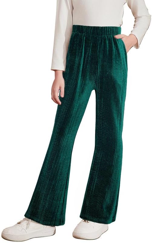 blibean Girls 2025 Uniform Pants Teen School Velvet Flare Leggings Size 6-15 Years
