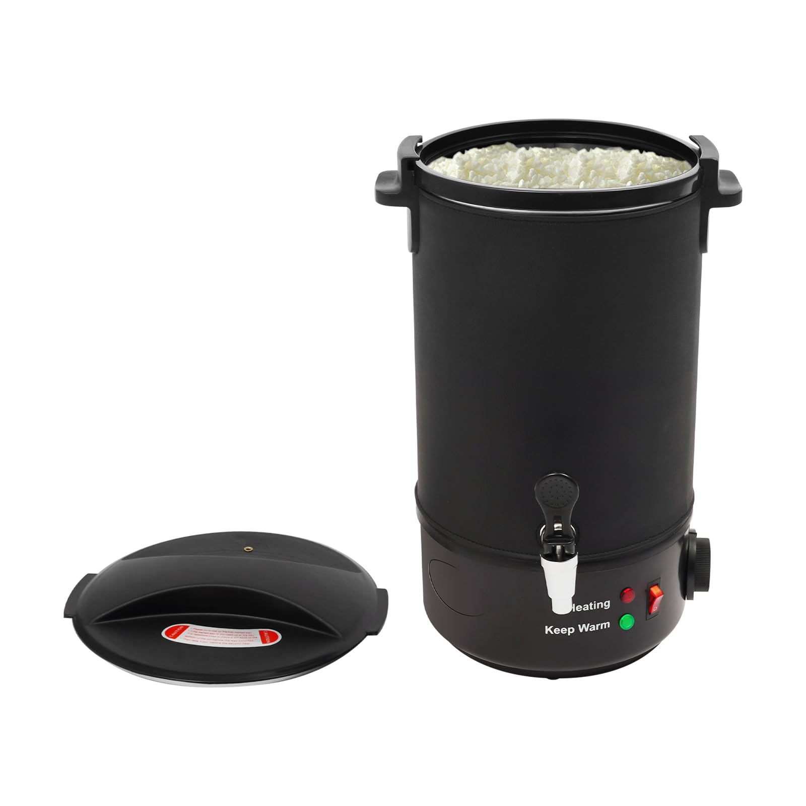 Scaldacera elettrico da 8 l, temperatura regolabile, 1100 W, scalda cera con beccuccio per cera, rivestimento antiaderente per la produzione di candele, fai da te