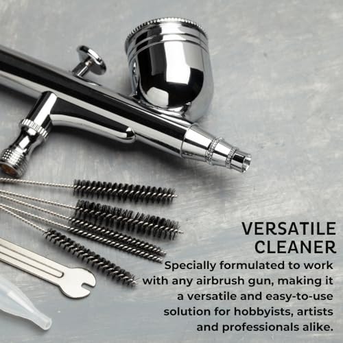 Image of Chefmaster Airbrush Cleaner 9 oz - Removes Color Residue, Prevents Buildup & Extends Airbrush Lifespan - Compatible with All Airbrush Brands