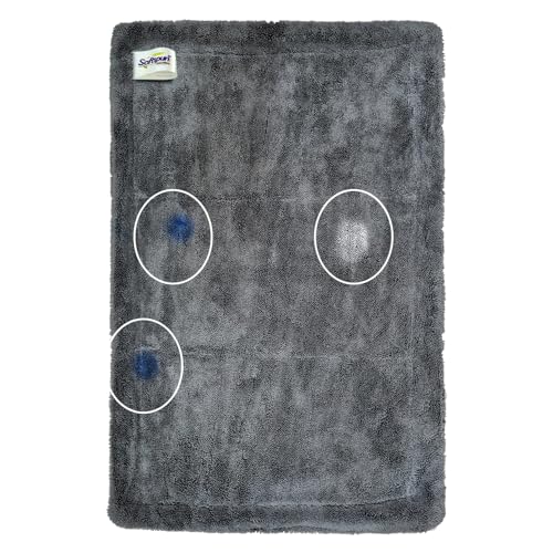 Image of SOFTSPUN Microfiber Export Rejected Cloths, Going Cheap! 1 pcs 40X60 cms 1600 GSM Grey! Thick LintStreak Free Multipurpose Cloths for Car Bike Cleaning Polishing Washing & Detailing.