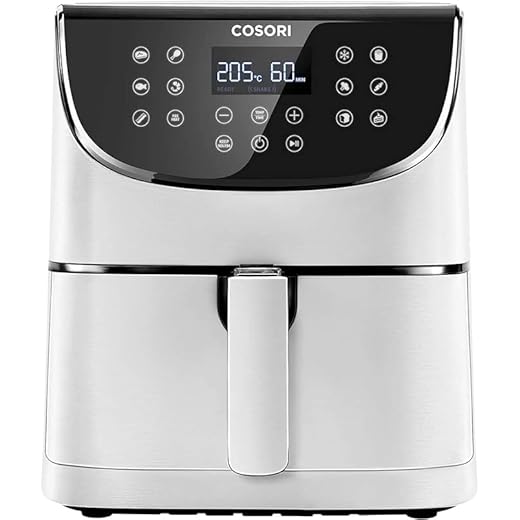 COSORI Air Fryer with 100 Recipes Cookbook,1700W Max XL 5.5 L Digital Touchscreen Air Fryers Oven with 11 Presets, Oil Free Hot Cooker, Nonstick Basket, White
