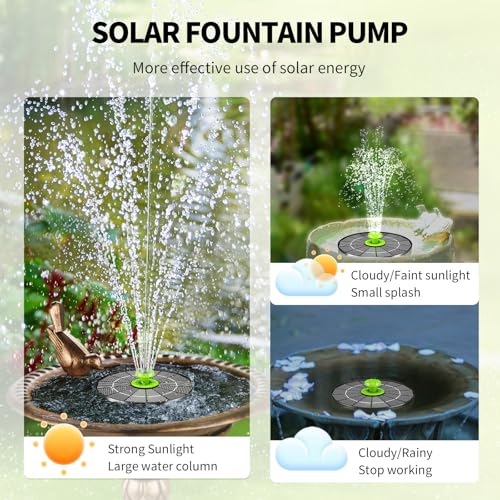 image for YNFING 4.0W Solar Bird Bath Fountain Pump, Solar Powered Water Pump, O