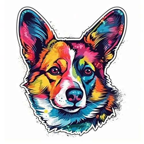 Image of Yoonek Graphics Welsh Corgi Welsh Corgi Dog Vinyl Decal Sticker for Car, Laptop, Tumbler, More. #0010014-4 inch
