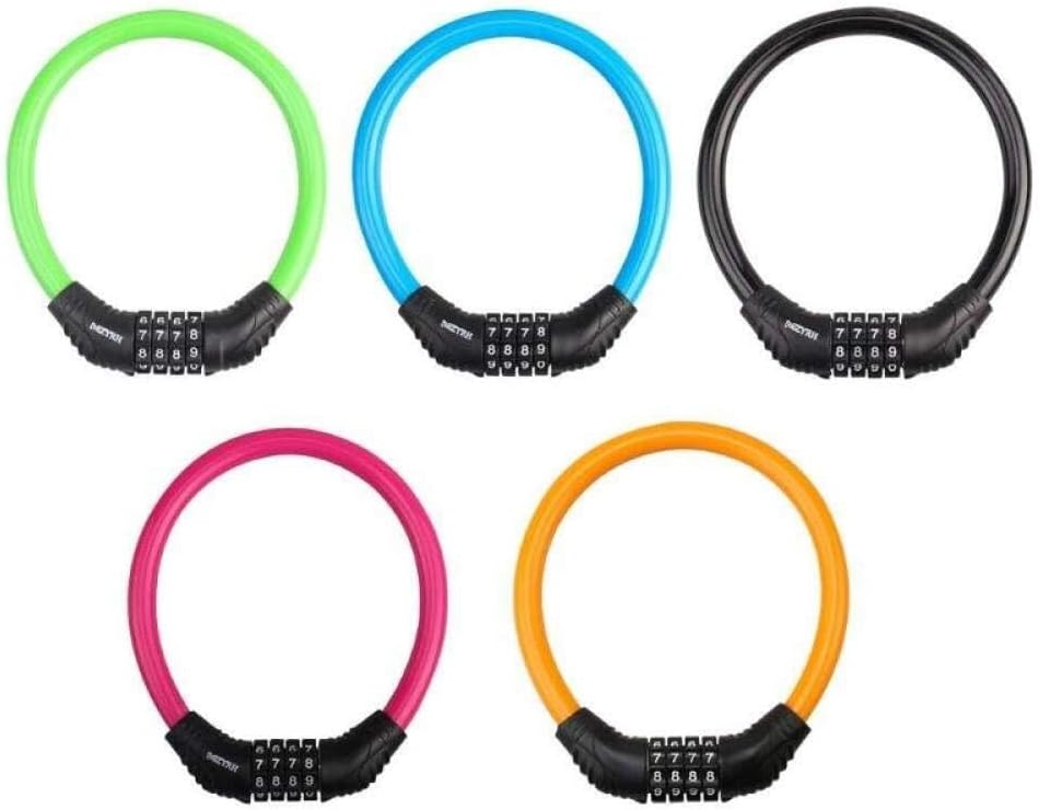 Chain Lock, Cycling Lock Padlock with Password Code, Anti-Theft Steel Wire Cable Lock for Mountain Bikes, Motorcycles, and Outdoor Equipment