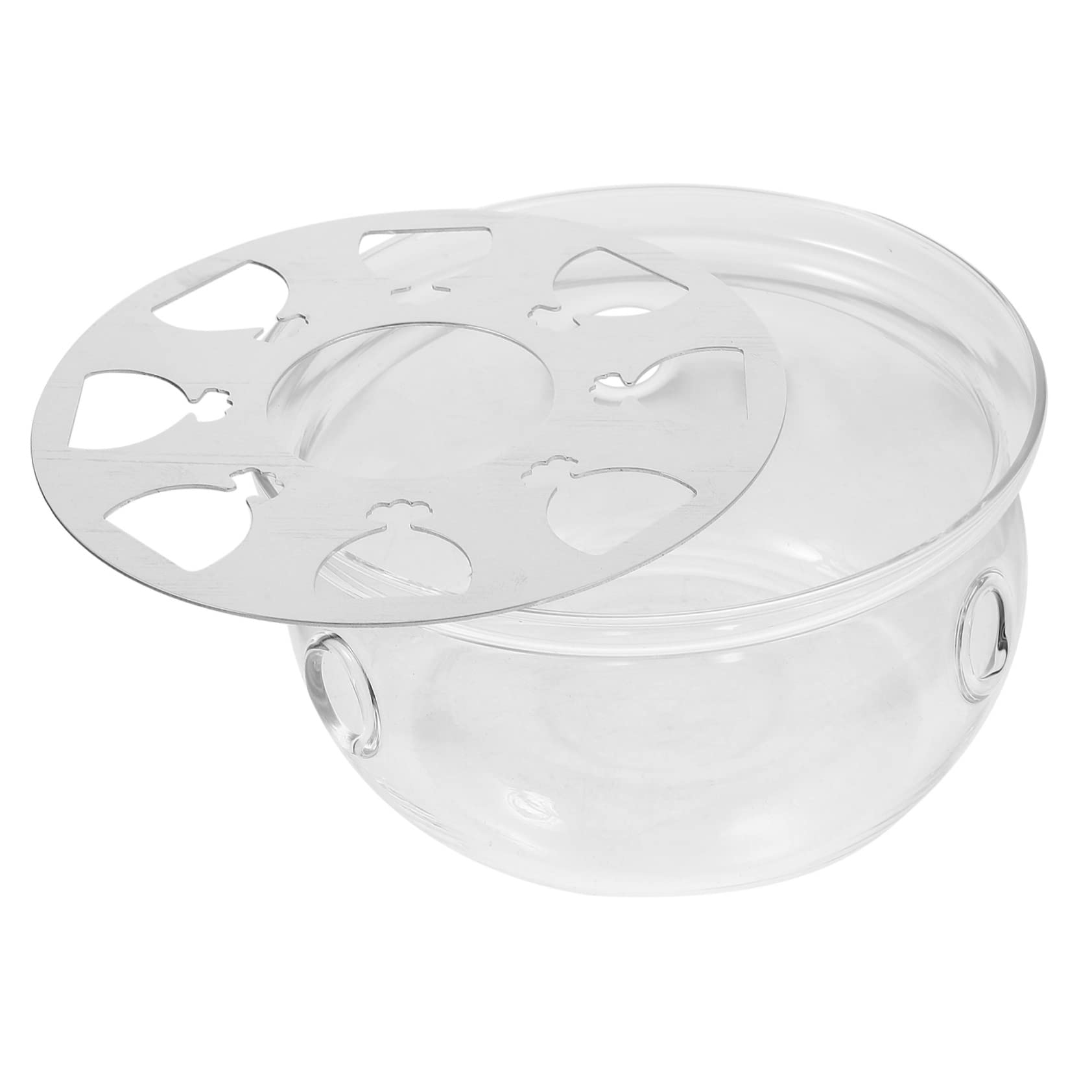 Hemobllo Chic Glass Teapot Warmer Heating Base for Tea Food Elegant Transparent Design for Home Use Tea Heating Tool