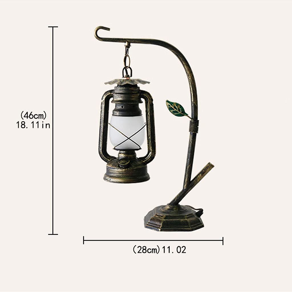 Lampa nocna Kraj Retro Lampa stołowa Imitacja Czerwony Brąz Lampa Ciało Odchodzi Stary Nafta Lampa Stół Stary Klasyczny Stół Lampa nocna Sypialnia Study Bar Lampa stołowa do sypialni