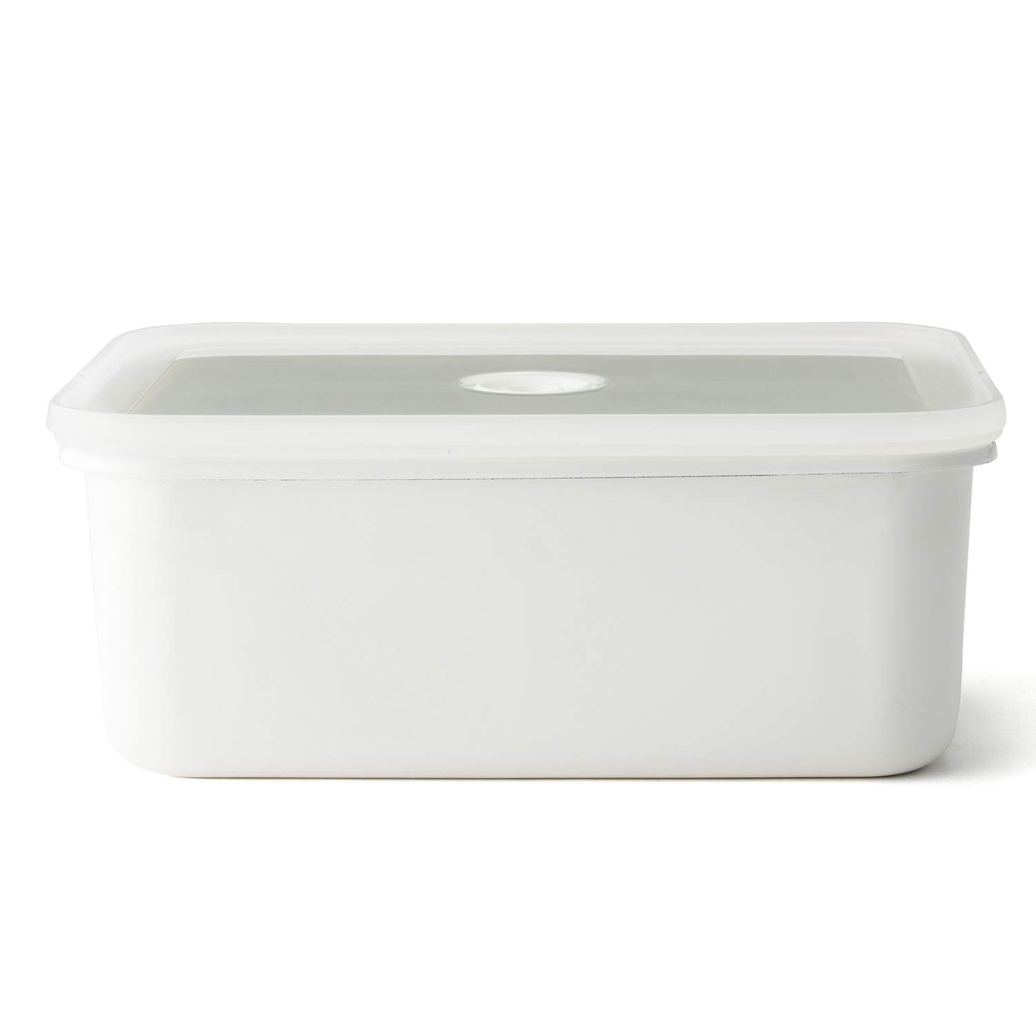 Próżniowy pojemnik do przechowywania żywności, emaliowany, XL, 2,8 l, 23,5 x 17,5 x 9,5 cm, żywność zachowuje świeżość znacznie dłużej, chroni żywność przed bakteriami i grzybami | bez pompy
