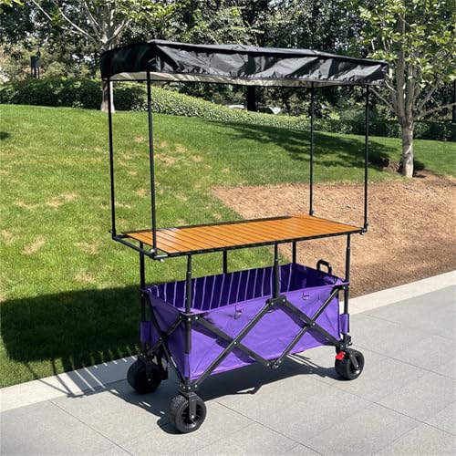 Outdoor Utili Cart con tavolo e baldacchino – Versatile n per campeggio, spiaggia, barbecue, shopping, tailgating – Heavy-Du, pieghevole, design per tutti i terreni