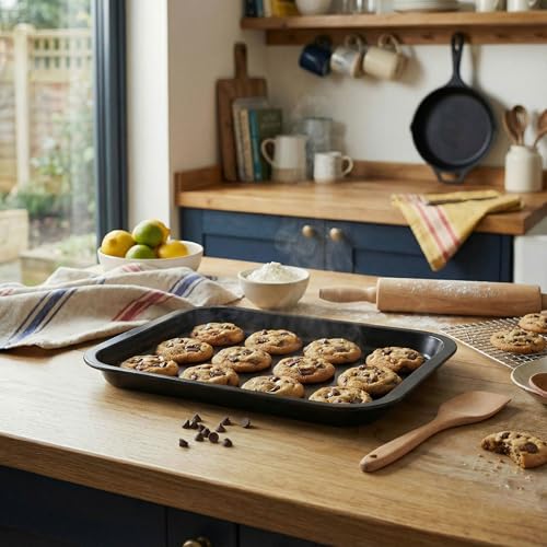 Juego de 2 bandejas de horno Russell Hobbs de acero al carbono de 31 y 35 cm 4