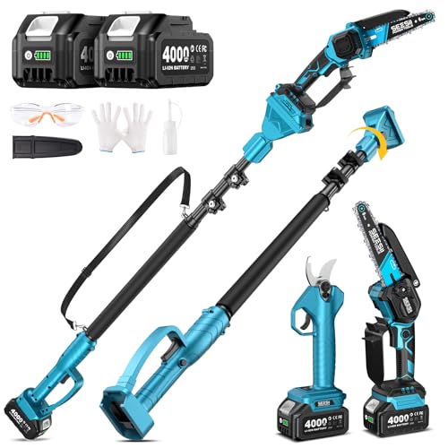 SEESII ���������d���`�F�[���\�[ ���}�؂虒��o�T�~ 6�C���` 1��4���Z�b�g 125-250cm�L�k�������|�[�� 4.0Ah��e�ʃo�b�e���[2�t�� �u���V���X���[�^�[���� �ŐV�^ ���� ���� ���� ������� C6D