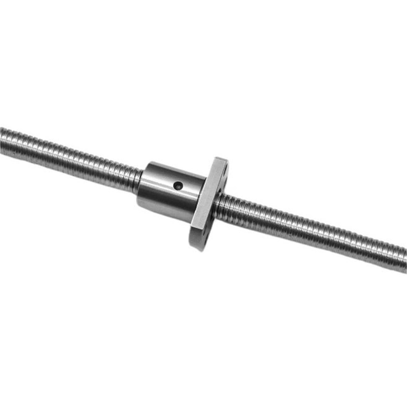 Zestaw śrub kulowych, SFK0802 Miniaturowa walcowana śruba kulowa C7 8mm Dia 2mm Lead LH Nakrętka kołnierzowa 100/200mm(200mm 7.87" long)