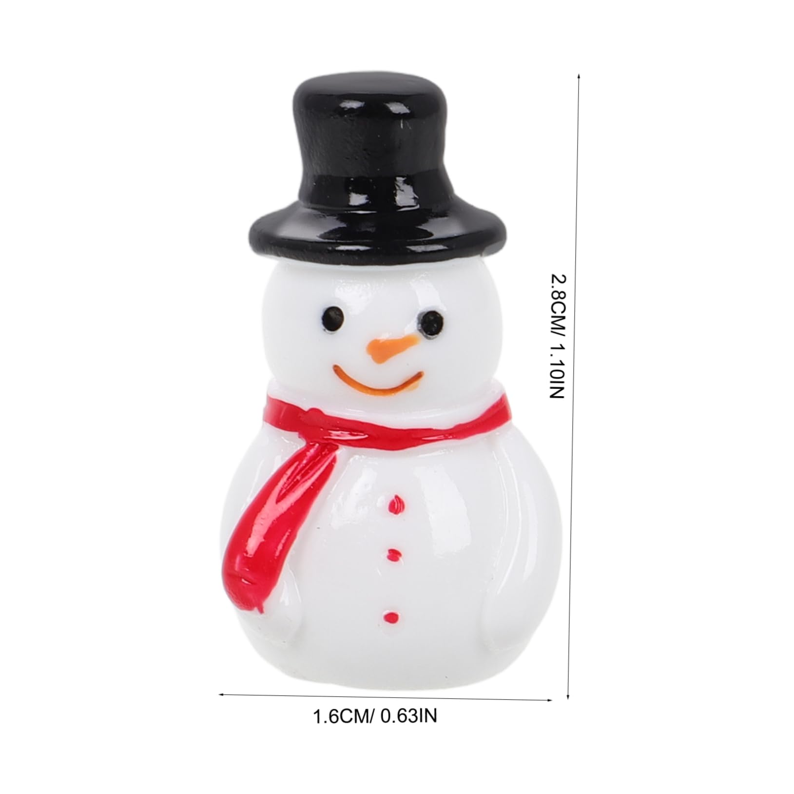 SHOWERORO 30pcs Adorable Snowman Charms Christmas Figurines for Decorations for Crafts Holiday Festivities