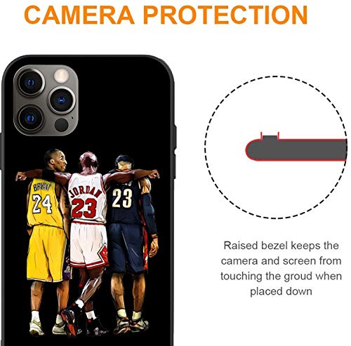 Compatible With Iphone 12 Pro Max Case, Legendary Basketball Athlete Theme Designed For Iphone 12 Pro Max Case 6.7 Inch Cover (Kobe-Jordan-Lebron) #TOP3