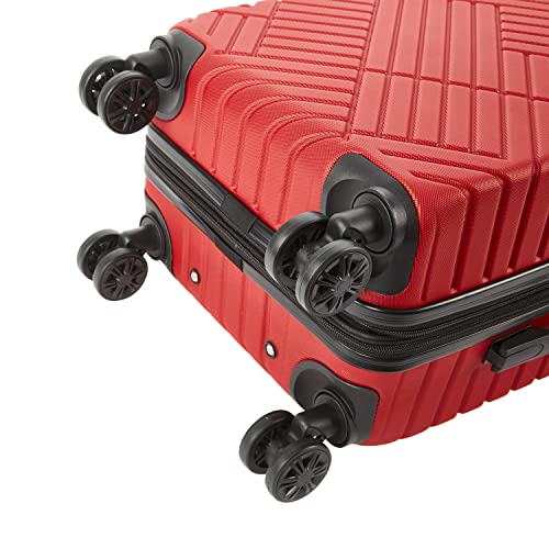 kensie 3 Piece or 20" Tigard Luggage Set, Red, 3 Piece (28"/24"/20")4