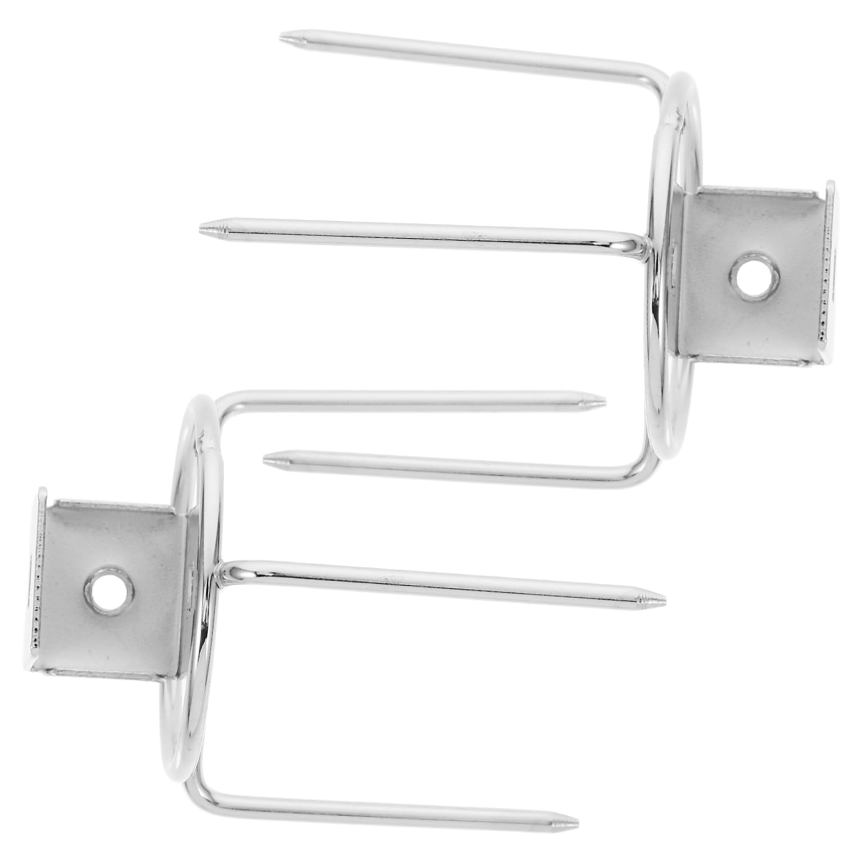 LALADEFIEE 2pcs Stainless Steel Rotisserie Forks Heavy Duty Bbq Grill Accessories for Air Fryer and Outdoor Cooking Design with Built Rotating Mechanism for Even Cooking and Efficiency