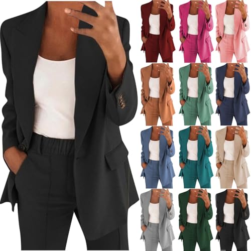 Business Casual Outfits for Women Professional Pant Suits 2 Piece Office Outfit Work Blazer Set Women Dressy Suit 20243