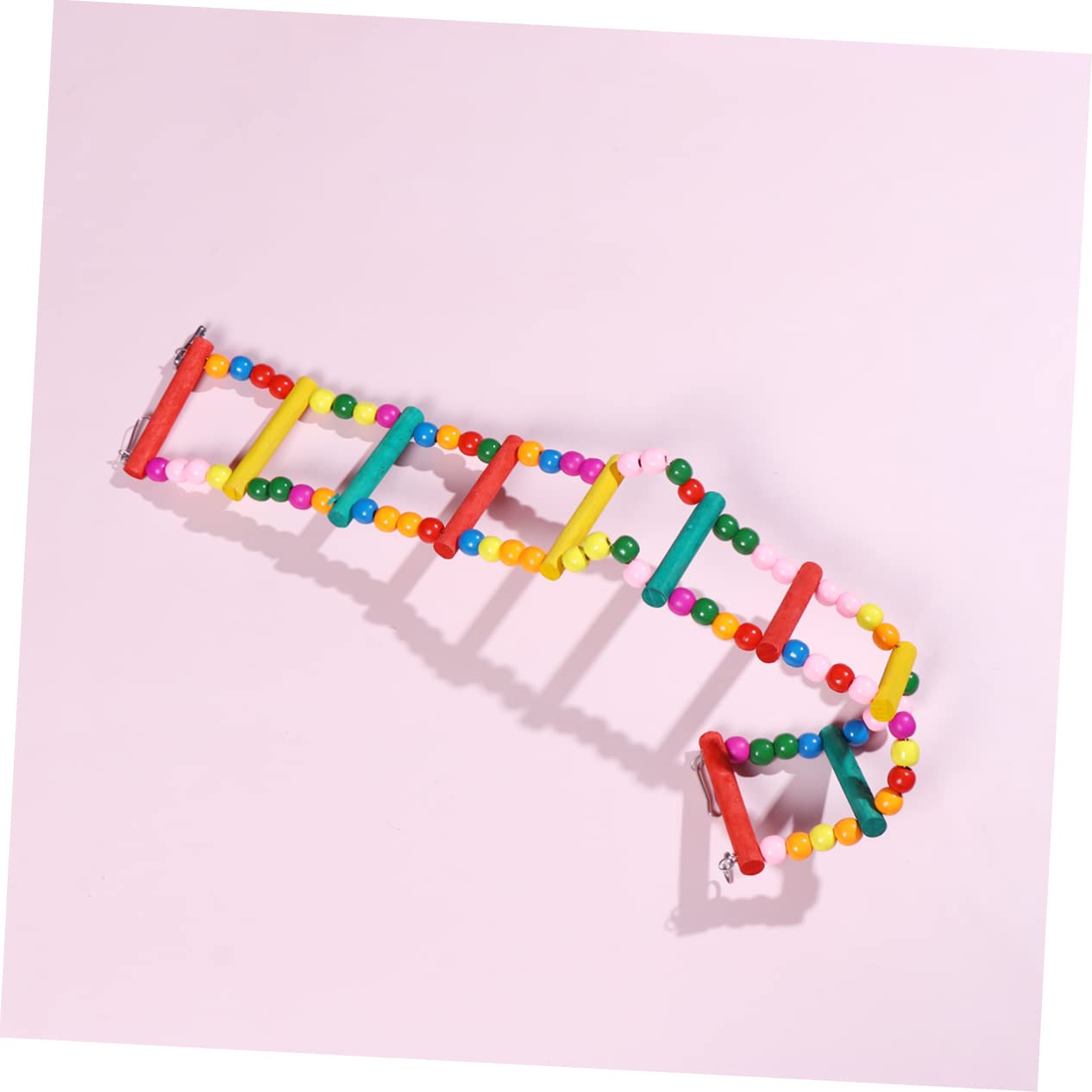 HANABASS Bird Toys for Parrots Wooden Ladder Toy Set Interactive Stair Climbing Play