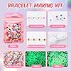 Kenning 24 Set Friendship Bracelet Making Kits Glow in The Dark Letter Beads DIY Jewelry Supplies Colorful Various Beads Set Personalized Bracelet for Wedding Birthday Gift Craft Wrapped #1