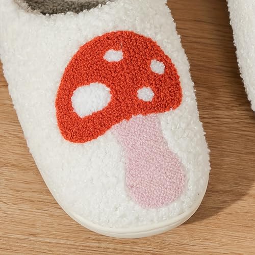 Image of Women's Men's Cute Fuzzy Heart Slippers Memory Foam Fluffy Couple Slippers Cozy House Indoor Outdoor Shoes