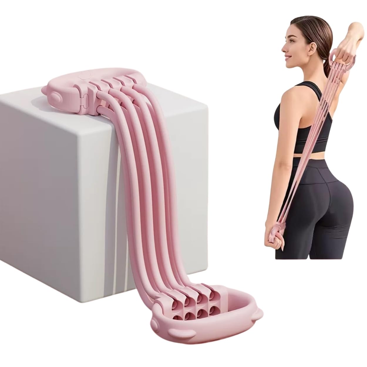 Photo 1 of Resistance Bands with Handles - 8 Tube Adjustable Figure 8 Exercise Bands Set for Women & Men, Heavy Duty Workout Bands for Home Gym, Physical Therapy, Strength Training & Full Body Fitness
