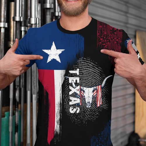 Men's American State T-Shirts 3D Printed Novelty Graphic Short Sleeve Shirts Casual Crew Neck Tees Unisex Fashion Tops4