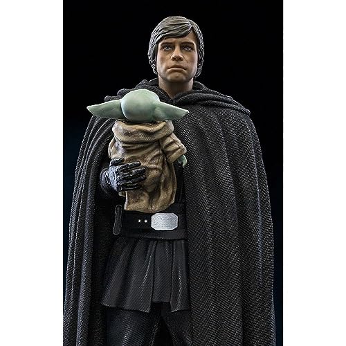 Luke Skywalker et Grogu Star Wars figurine 1/10 collection figurine de collection 21cm