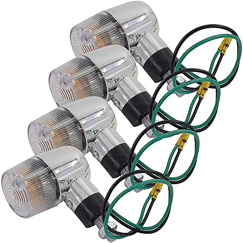 【AedoE】クリア メッキ ウインカー 丸型 ミニ レンズ シルバー 銀 メッキ塗料 ハンドル スイッチ カスタム パーツ バイク ウインカー 鍵 パッド ゼファー バリオス ZRX エストレア モンキー ゴリラ エイプ 等 汎用 クリア バイクウィンカ