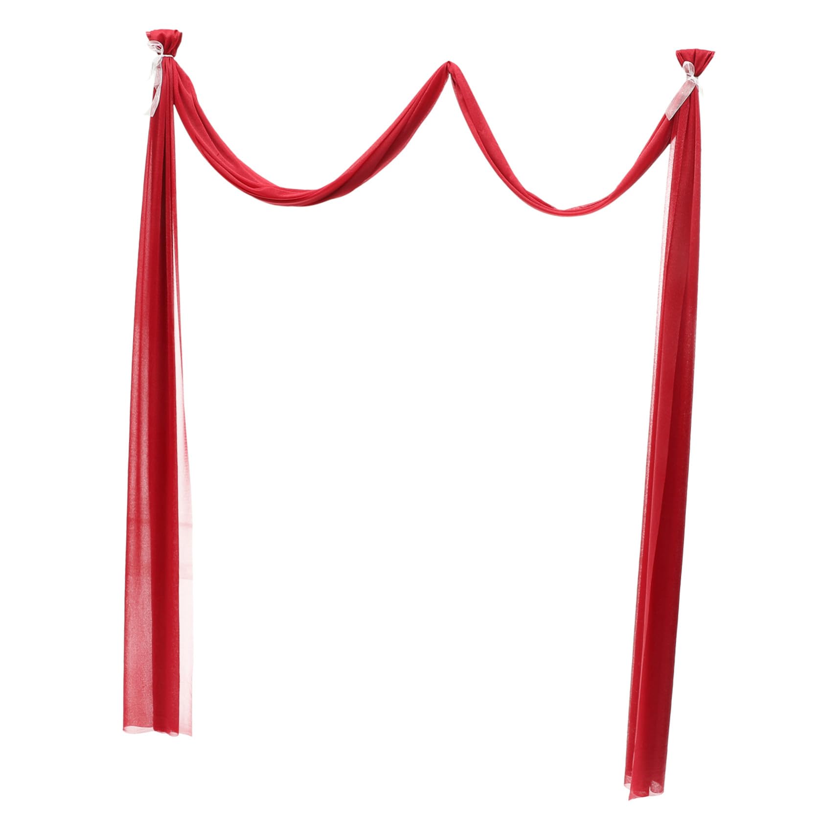 VICASKY 5 Stück Hochzeitsbogen Vorhang Weinrot Transparentes Weiches Stoff für Hochzeit Party und Feier Reusable Arch Drapes mit Elegantem Leichtem Chiffon Hintergrund
