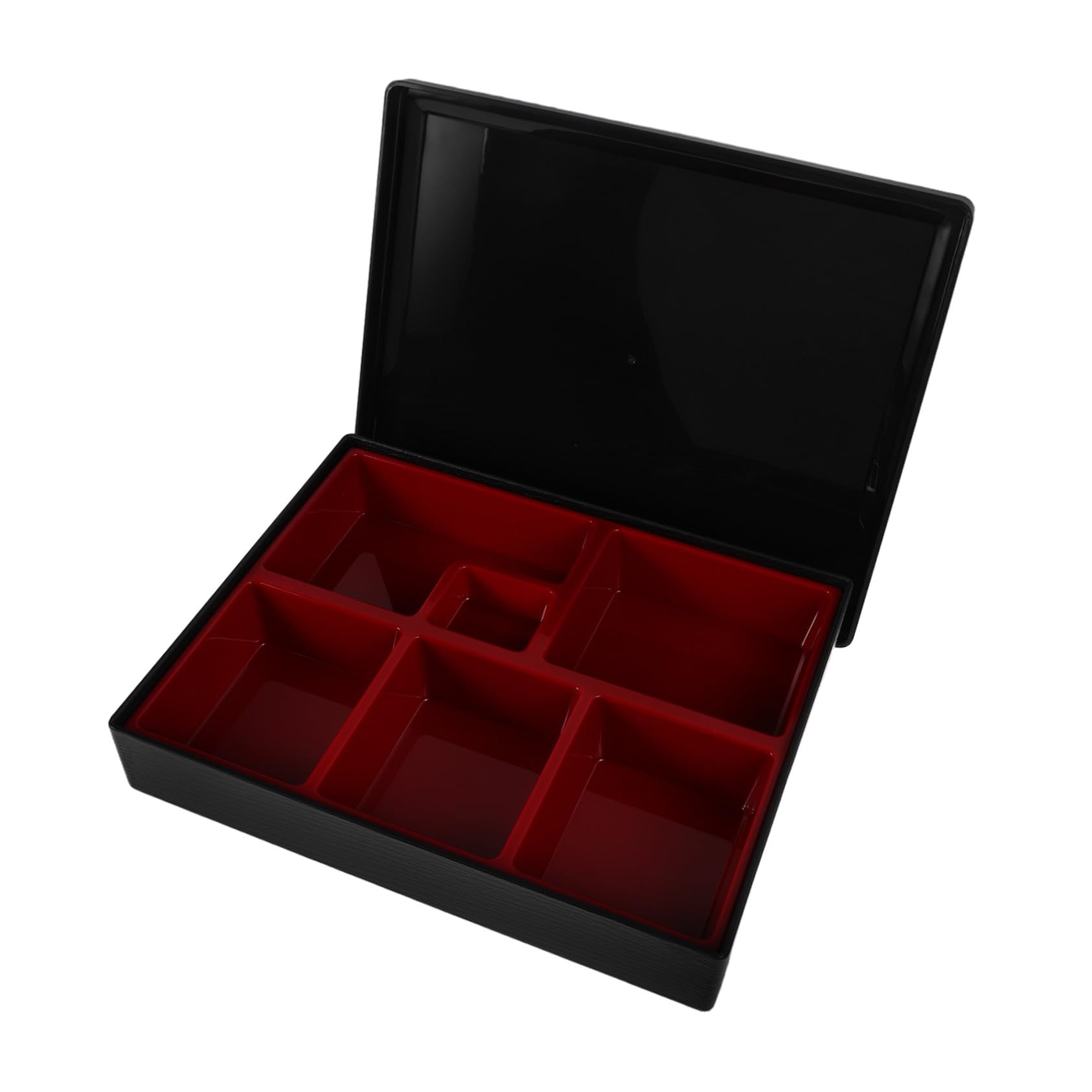 ERINGOGO Boîte Bento Japonaise à Six Compartiments Étanche Conteneur Déjeuner Portable pour Hommes Snack Box Réutilisable Design Japonais Compact pour Repas Frais Déplacement