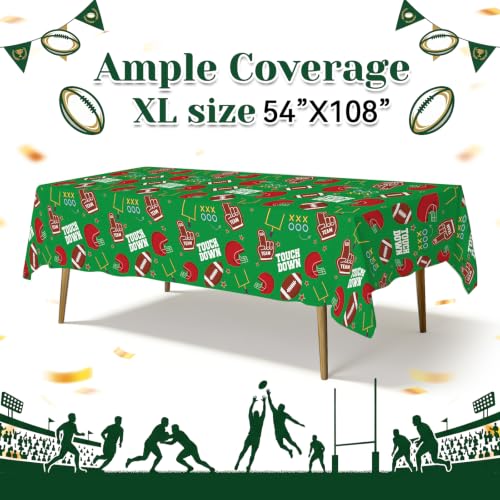 Image of Football Tablecloth 4 Pack Super Bowl Party Supplies Game Day Decor