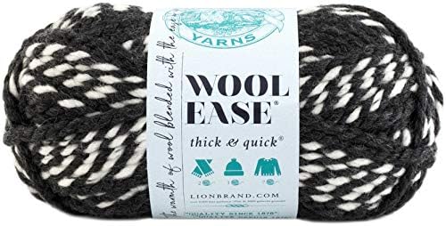 Lion Brand Yarn Company 1-Piece Wool-Ease Thick and Quick, Crimson, Red/ White