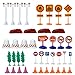 Liberty Imports Engineering Construction Toys Site Pretend Play Bucket Set - Variety Pack with Diecast Cars, Trucks, Tractor Equipment Vehicles, Figures, Signs, Cones, and Accessories