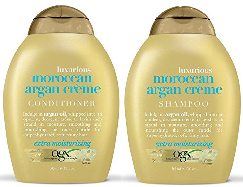 OGX Luxurious Moroccan Argan Crème, Duo Set, Shampoo & Conditioner, 13 Oz