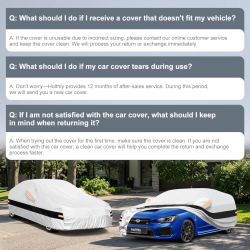 Image of 10 Layers Hatchback Car Cover Custom Fit for Subaru Impreza (1992-2026), Waterproof All Weather for Automobiles, Outdoor Full Cover Sun Dust Rain Protection with Cotton. Silver