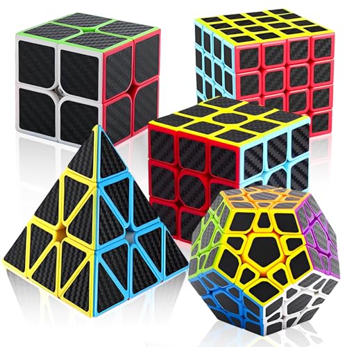Speed Cube Set - Cubo de Velocidad Magnético Ejercitar Capacidad Razonamiento Cubo Profesional Mágico para Aliviar Estrés Speed Cube de Juguete Mágicos...
