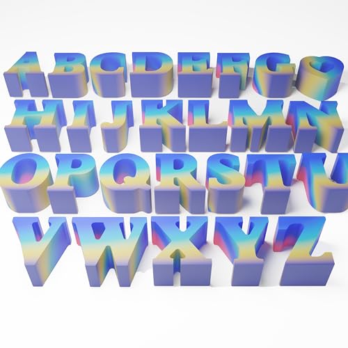 ESEENS 26 Pack Letter Ice Cube Mold Letter Candle Mold Letter Pack Mold A-Z Letter Resin Casting Mold Resin Making Molds Silicone Mold for Candle Home Decorate Mold Candle Making Mold Alphabet Mold