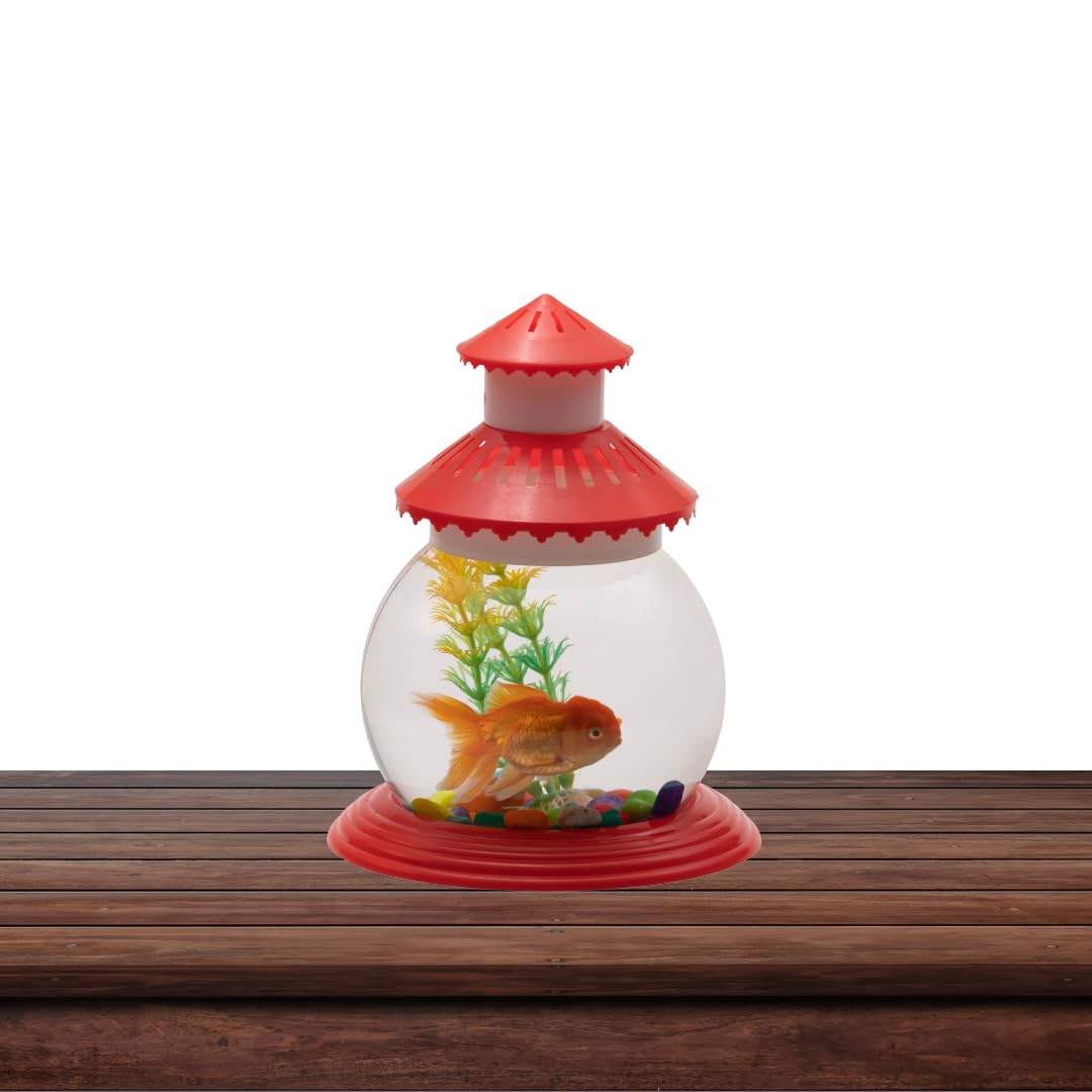 Aquarium Bowl for Fish | Home | Office |Easy to Handle | Long Lasting | Unbreakable |Rust Resistant | Plastic | not Glass | Fish Bowl (2Ltr, Red) (B0D34WTKLJ) Amazon Price History, Amazon Price Tracker