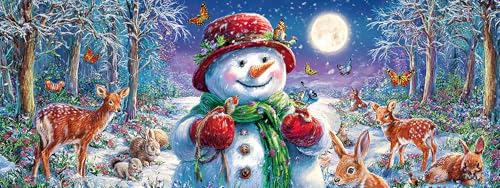 Pavemlo 5D ダイヤモンドアートキット 大人用 クリスマス フルドリル ダイヤモンドアート 雪だるま ピクチャー ペイント ダイヤモンド付き DIY クロスステッチ ジュエルアート ラインストーン クラフト 自宅の壁の装飾用 30x80cm