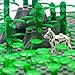 BroTex Plants Tree Accessories Jungle - Botanical Parts Bricks Flower Leaf Forest Flower Plants Pieces Building Blocks Set, Animals Farm Squirrel Birds Grass Garden House Toy (Without Baseplate)