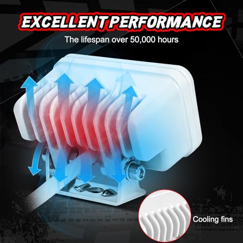 Image of Green LED Pod Lights 3 Inch Auxiliary Backup Rear Light Bar