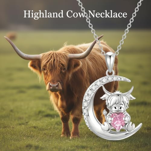 Image of PROESS Animal Birthstone Necklace 925 Sterling Silver Otter /Axolotl /Hippo /Elephant /Dachshund /Monkey /Red Panda Pendant Necklace Animal Birthstone Jewelry Gifts for Women