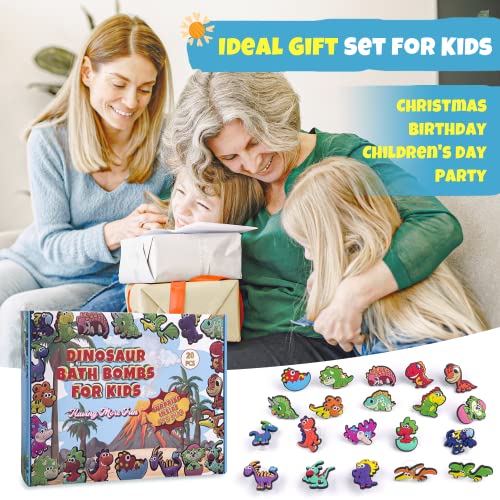 20Pcs Bath Bombs For Kids With Dinosaur Suction Toys Inside, All Natural Organic Kids Bath Bombs For Girls And Boys At Birthday, Christmas, Easter, Colorful Bubble Bath Fizzy Bombs For Toddlers #TOP6