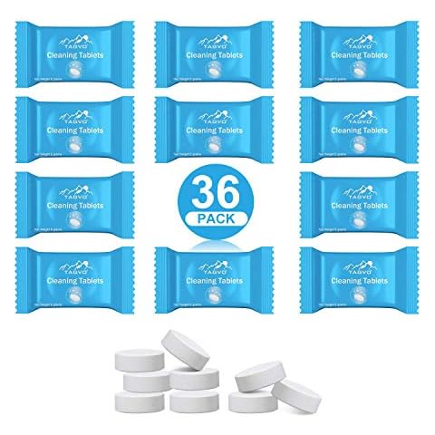 TAGVO 36 Pack Cleaning Tablets for Hydration Bladder - All Natural, Odor Free, Easy Removes Stubborn Stains Cleaning Tabs for Water Reservoir, Sport Water Bottles, Water Bladder, Hydration Backpack Cover