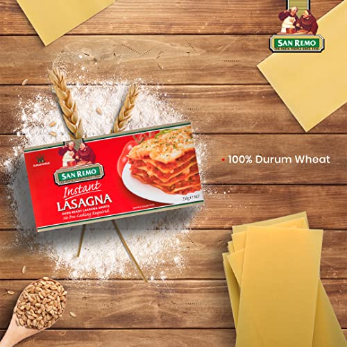 Image of San Remo Instant Lasagna Sheets 500gms Oven Ready Lasagna Sheets Australia's No 1.(2 Pack of 250gms)