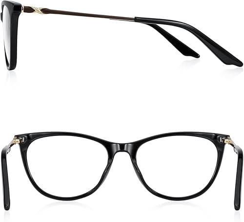 Miniatura 3 de RB.Pilot Gafas de lectura de ojo de gato para mujer, lectores de bloqueo de luz azul, montura de acetato y bisagra de resorte