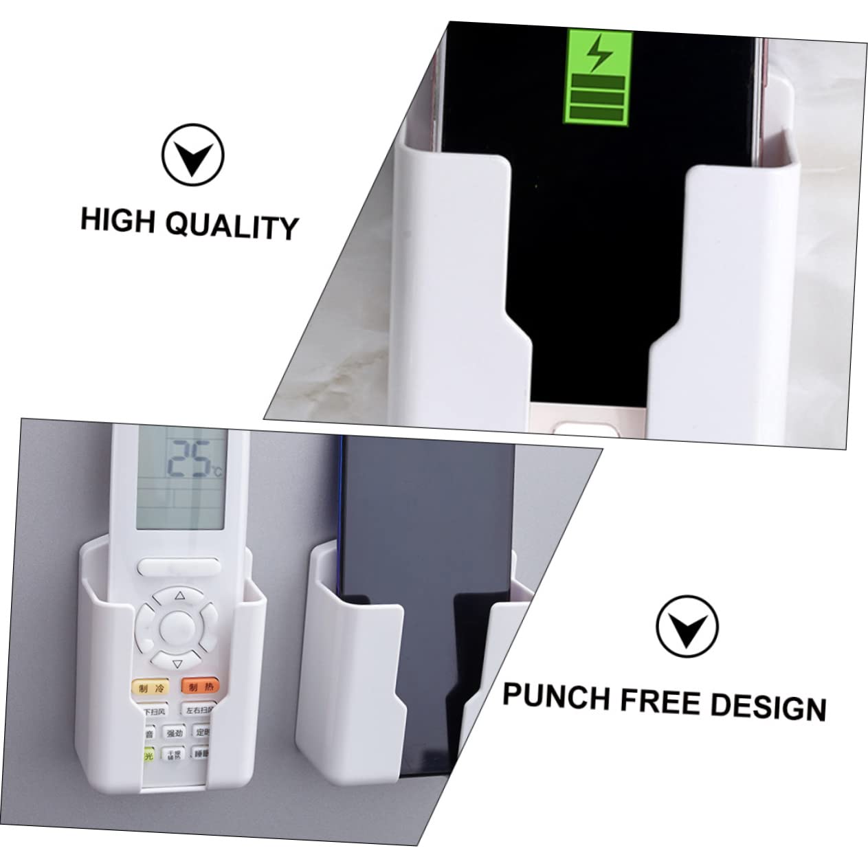 Caja De Almacenamiento Magnética para Cargador De Teléfono De 4 Piezas Soporte para Control Remoto De Pared Diseño Que Ahorra Espacio