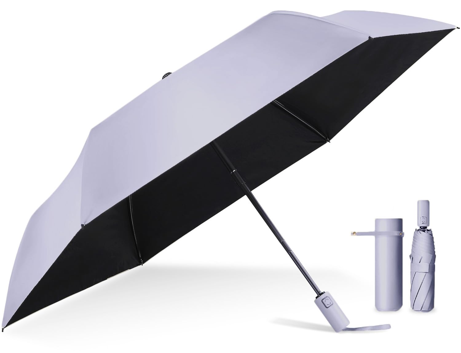 Parasol, Folding, Lightweight, 6.7 oz (198 g), For Rain or Shine, Women's, UV Protection, 100% Blackout, Compact, Smart Safety Lock Function, Men's, Unisex, Heat Insulation, Portable, Convenient : Clo