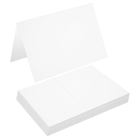 Blank Folded Place Card Set
